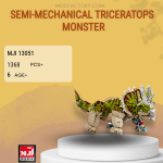 MJ 13051 Semi-mechanical Triceratops Monster Model Bricks