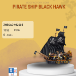 ZHEGAO 982005 Pirate Ship Black Hawk Model Bricks
