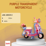 JAKI JK8325-3 Purple Transparent Motorcycle Model Bricks