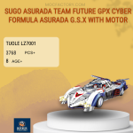TUOLE LZ7001 SUGO Asurada Team Future GPX Cyber Formula Asurada G.S.X With Motor Model Bricks