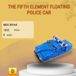 MOC Factory 89164 The Fifth Element Floating Police Car Model Bricks