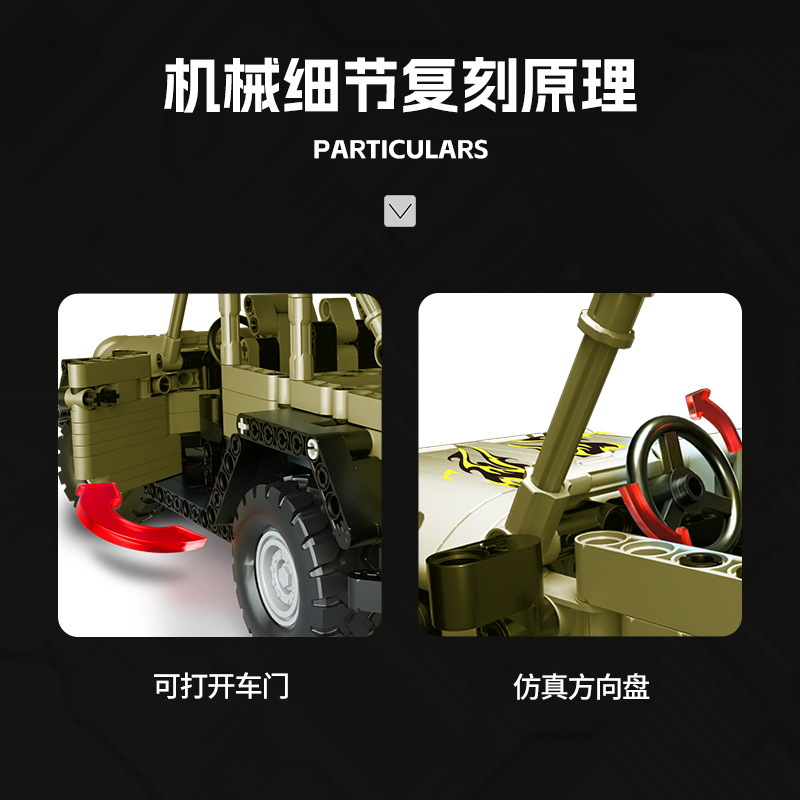 HAPPY BUILD YC-23039 Green Off-road Vehicles Model Bricks 2 - MOC FACTORY HAPPY BUILD YC-23039 Green Off-road Vehicles Model Bricks - Image 2