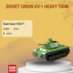 QUANGUAN 100271 Soviet Union KV-1 Heavy Tank Model Bricks