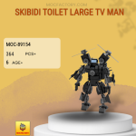 MOC Factory 89154 Skibidi Toilet Large TV Man Model Bricks