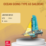 JIESTAR 58123 Ocean Going Type 65 Sailboat Model Bricks