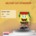 BALODY 18381 Military Hat Spongebob Model Bricks