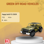 HAPPY BUILD YC-23039 Green Off-road Vehicles Model Bricks