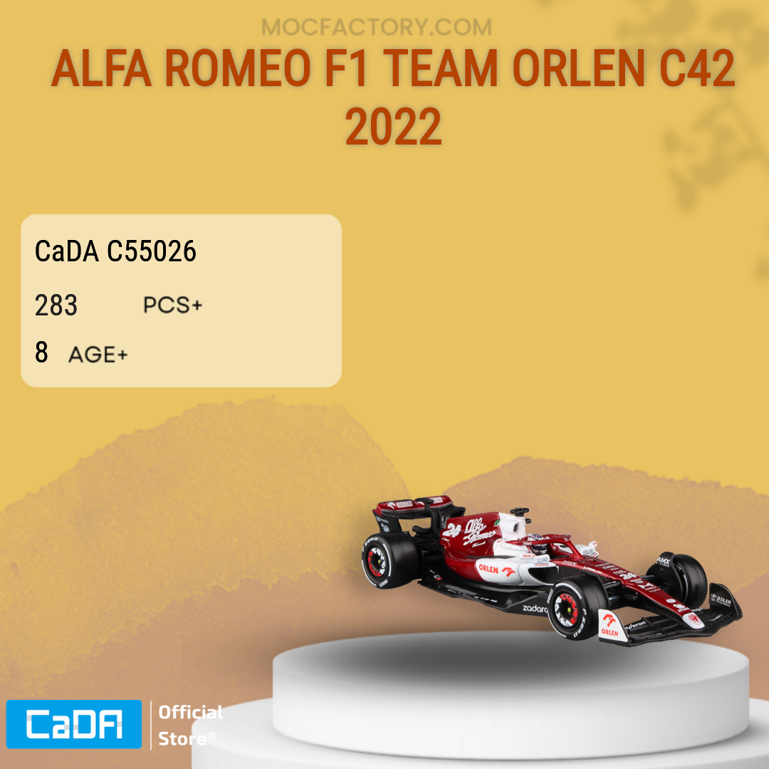 CaDa C55026 Alfa Romeo F1 Team ORLEN C42 2022 Model Bricks 1 - MOC FACTORY CaDa C55026 Alfa Romeo F1 Team ORLEN C42 2022 Model Bricks