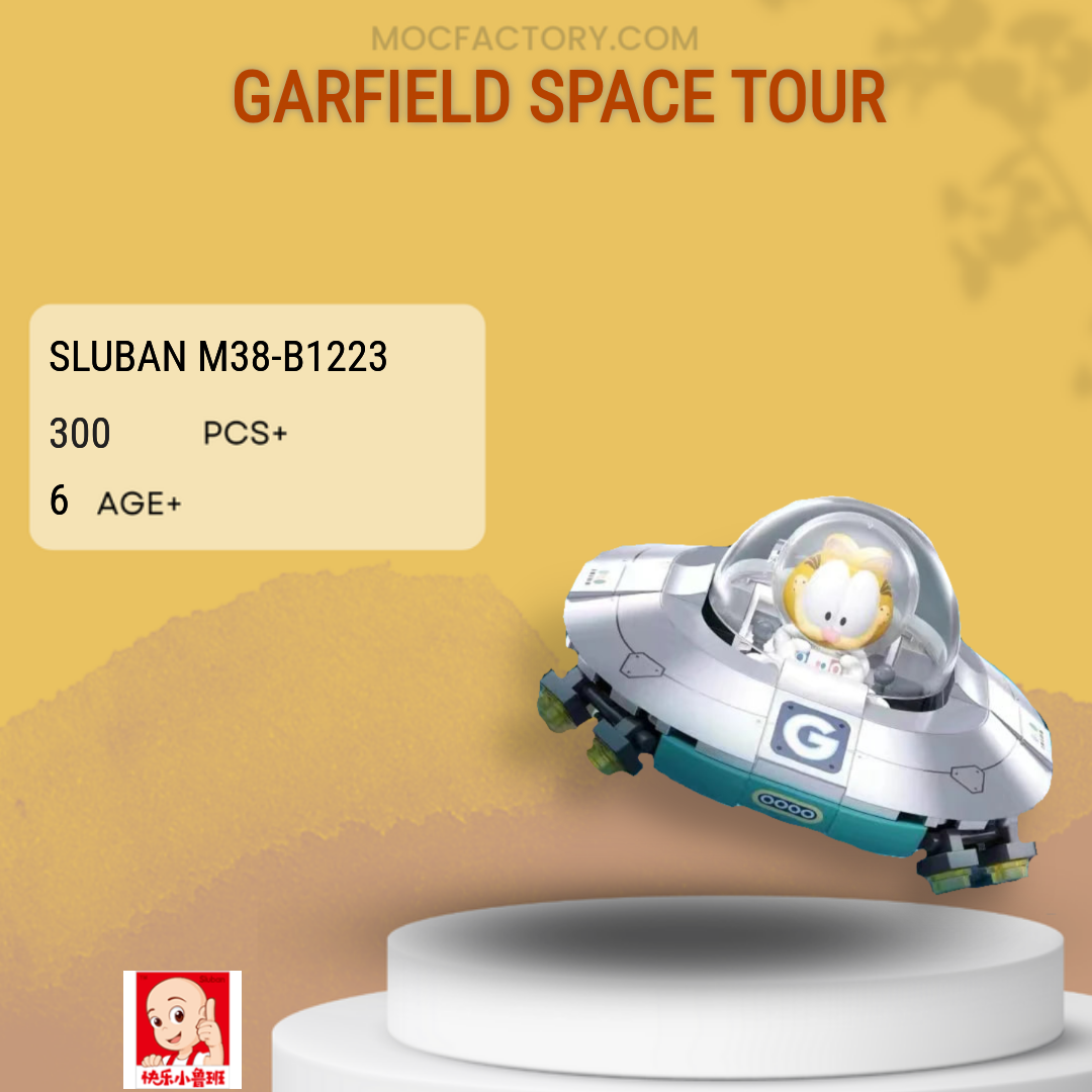 Sluban M38-B1223 Garfield Space Tour Model Bricks 1 - MOC FACTORY Sluban M38-B1223 Garfield Space Tour Model Bricks
