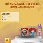 MOC Factory 89148 The Amazing Digital Circus Pomni Jax Ragatha Model Bricks