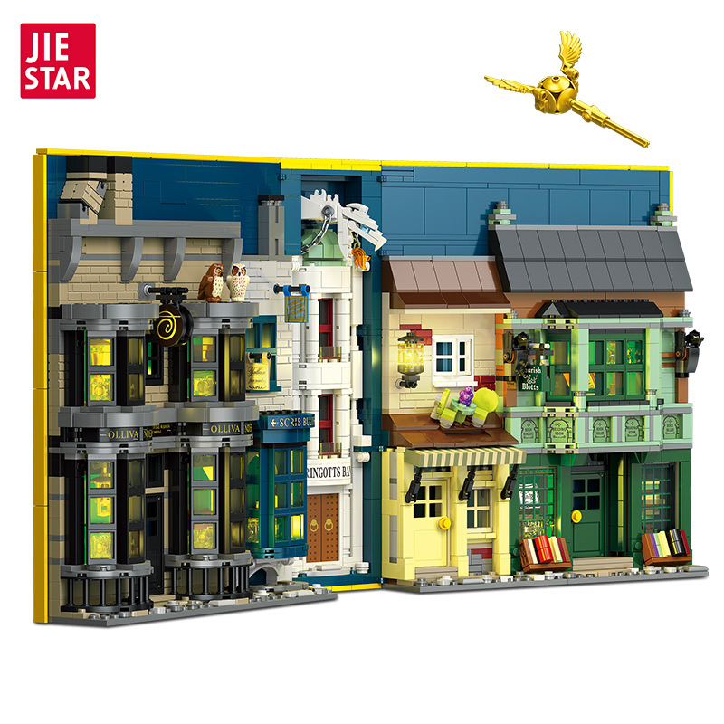 JIESTAR JJ9058 The Wand Shop and Wizard Books Model Bricks 2 - MOC FACTORY JIESTAR JJ9058 The Wand Shop and Wizard Books Model Bricks - Image 2