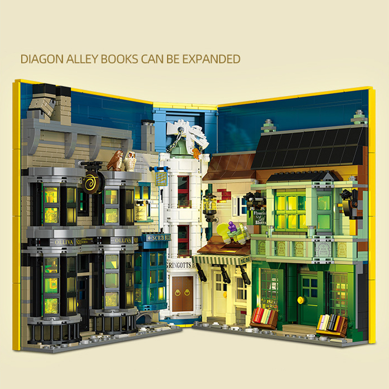 JIESTAR JJ9058 The Wand Shop and Wizard Books Model Bricks 5 - MOC FACTORY JIESTAR JJ9058 The Wand Shop and Wizard Books Model Bricks - Image 5