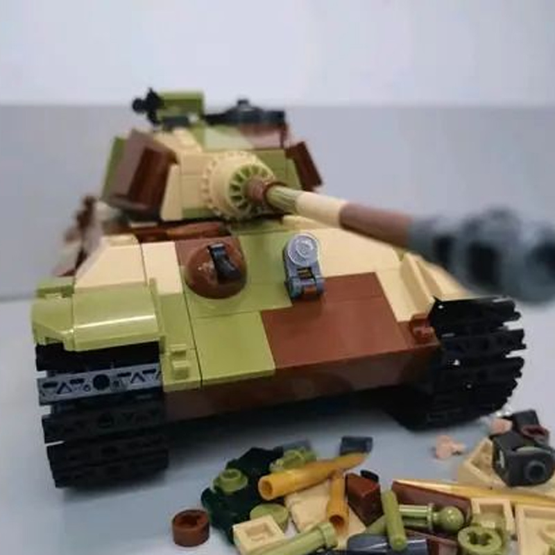 Sluban M38-B0980 Tiger King Heavy Tank Model Bricks 7 - MOC FACTORY Sluban M38-B0980 Tiger King Heavy Tank Model Bricks - Image 7