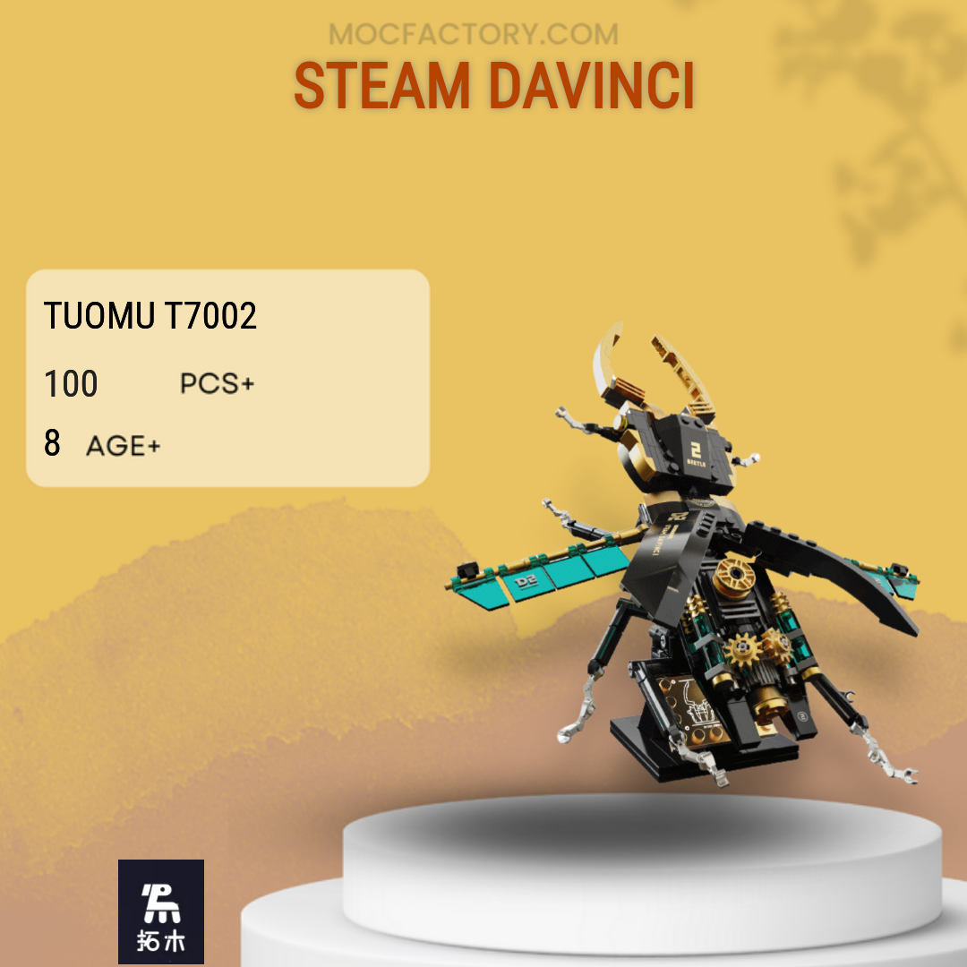 TuoMu T7002 Steam Davinci Model Bricks 1 - MOC FACTORY TuoMu T7002 Steam Davinci Model Bricks