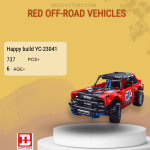 HAPPY BUILD YC-23041 Red Off-road vehicles Model Bricks