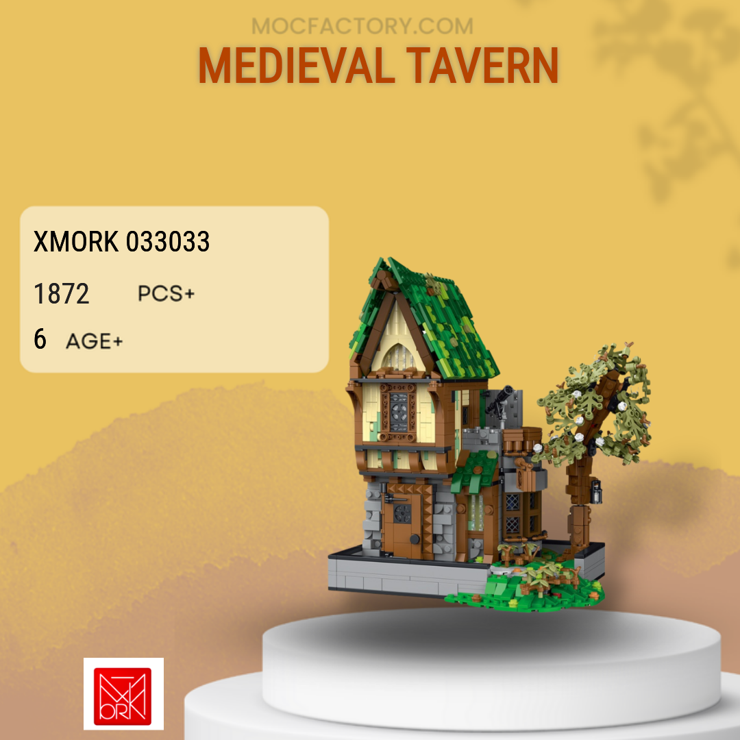 MORK 033033 Medieval Tavern Model Bricks 1 - MOC FACTORY MORK 033033 Medieval Tavern Model Bricks