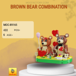 MOC Factory 89165 Brown Bear Combination Model Bricks