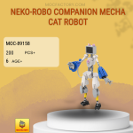 MOC Factory 89158 Neko-Robo Companion Mecha Cat Robot Model Bricks