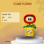 Custom 1221 Flame Flower Model Bricks