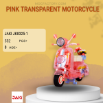 JAKI JK8325-1 Pink Transparent Motorcycle Model Bricks