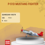 QUANGUAN 100278 P-51D Mustang Fighter Model Bricks