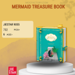 JIESTAR 9055 Mermaid Treasure Book Model Bricks