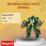 Wangao 288007 Red Mecha Ninja Turtle Raphael Model Bricks