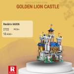 REOBRIX 66006 Golden Lion Castle Model Bricks
