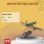 MEILIAN 98302 British Spitfire Fighter Model Bricks