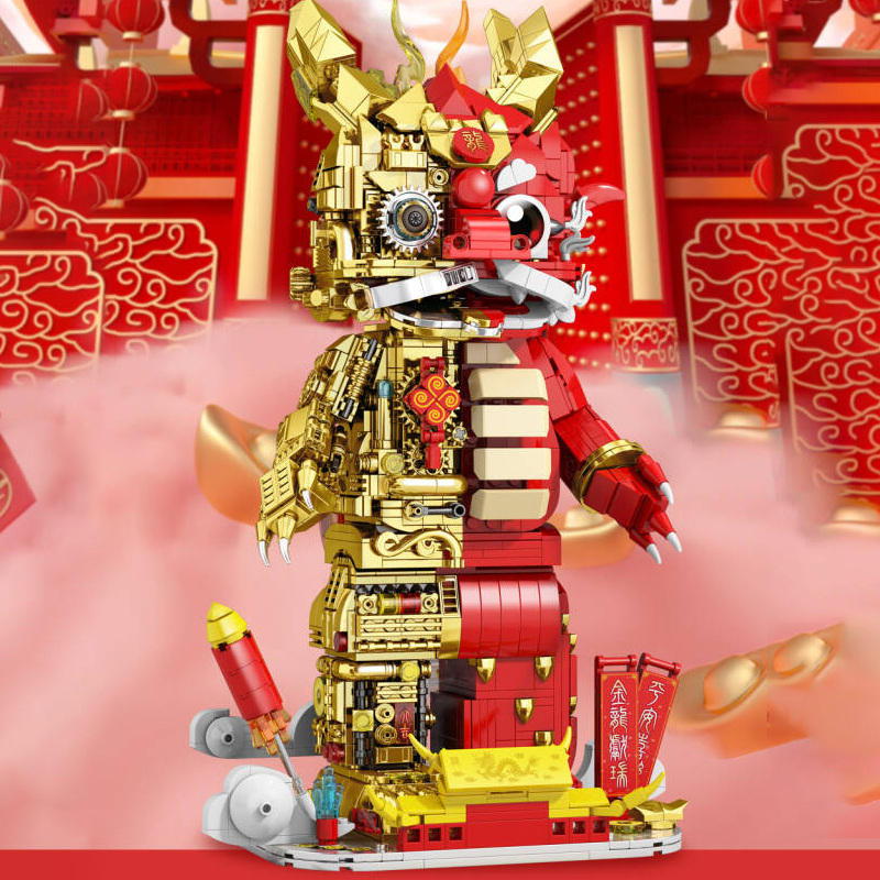 GISEGA G8903 Semi Mechanical China Dragon Model Bricks 5 - MOC FACTORY GISEGA G8903 Semi Mechanical China Dragon Model Bricks - Image 5