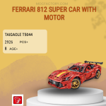 TaiGaoLe T5044 Ferrari 812 Super Car With Motor Model Bricks