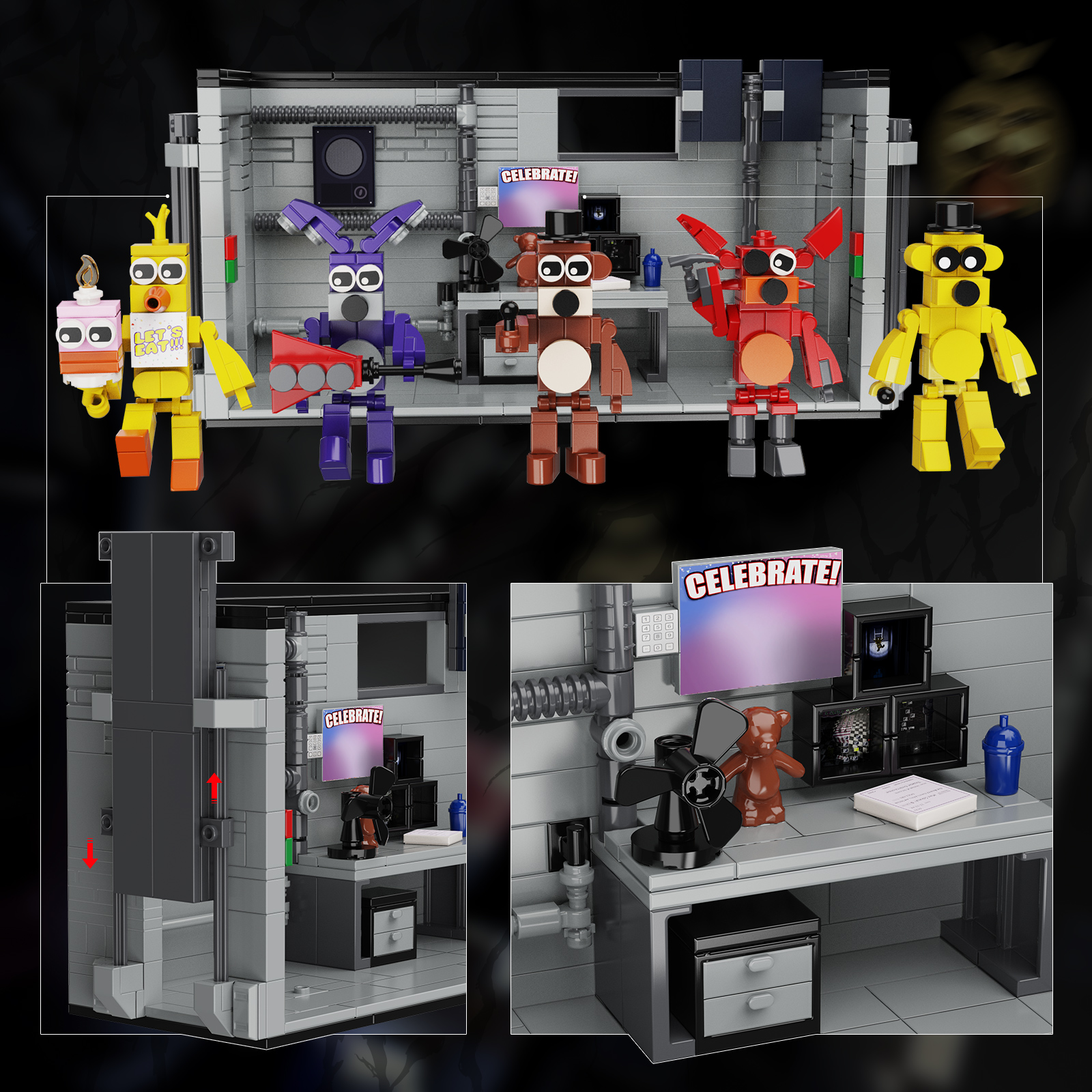 MOC Factory 89134 Five Nights at Freddy's Model Bricks 3 - MOC FACTORY MOC Factory 89134 Five Nights at Freddy's Model Bricks - Image 3