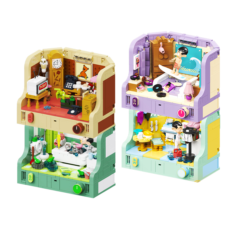 AREA-X AB0039 Mr. Bean Crazy Toad in the Bathroom Model Bricks 2 - MOC FACTORY AREA-X AB0039 Mr. Bean Crazy Toad in the Bathroom Model Bricks - Image 2