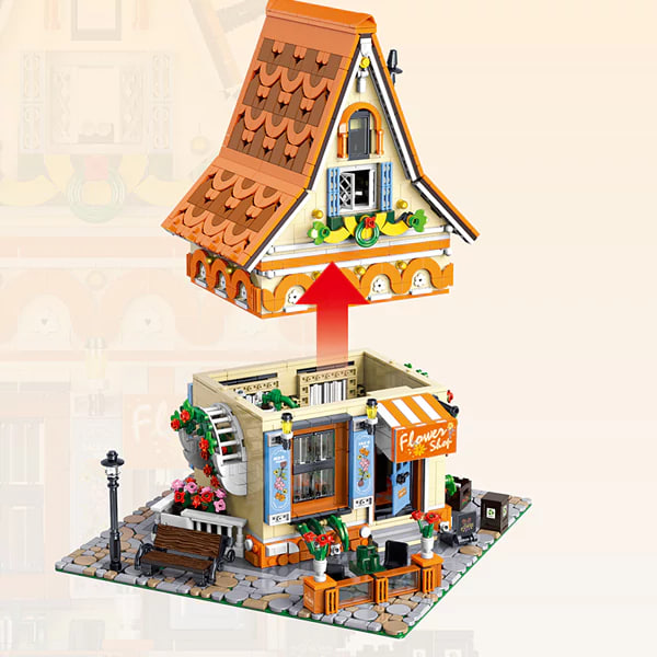 BAKA 33206 Magic Flower Workshop Model Bricks 2 - MOC FACTORY BAKA 33206 Magic Flower Workshop Model Bricks - Image 2