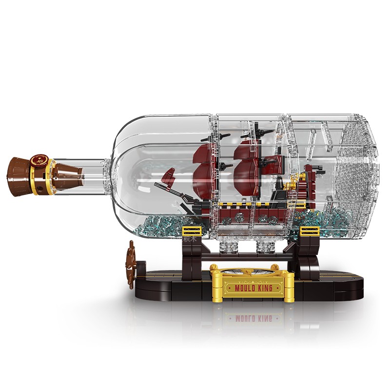 MOULD KING 10085 Small Drift Bottle Mini Queen Revenger Ship Model Bricks 2 - MOC FACTORY MOULD KING 10085 Small Drift Bottle Mini Queen Revenger Ship Model Bricks - Image 2