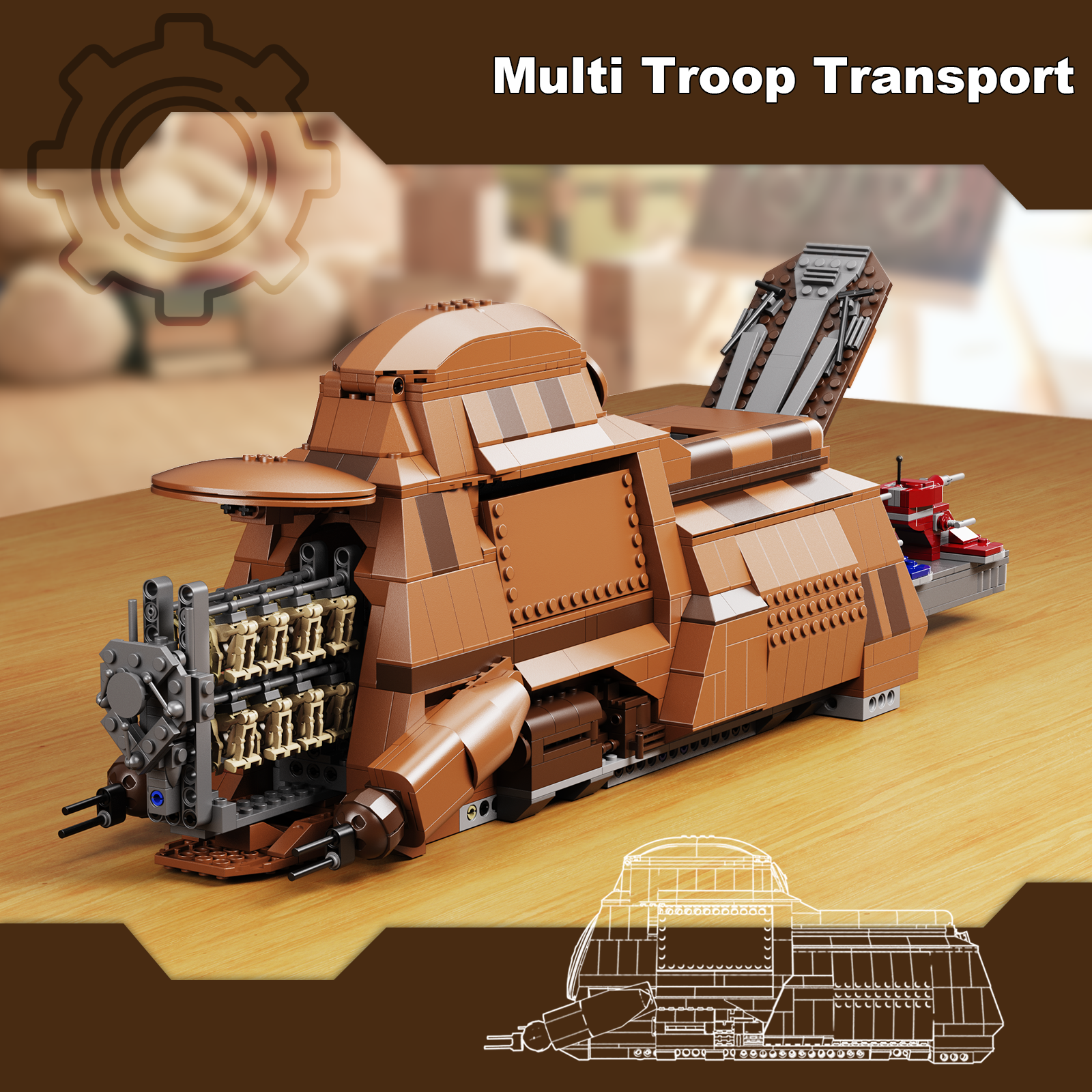 MOC Factory 89104 Duck Troop Transport - MTT Model Bricks 5 - MOC FACTORY MOC Factory 89104 Duck Troop Transport - MTT Model Bricks - Image 5