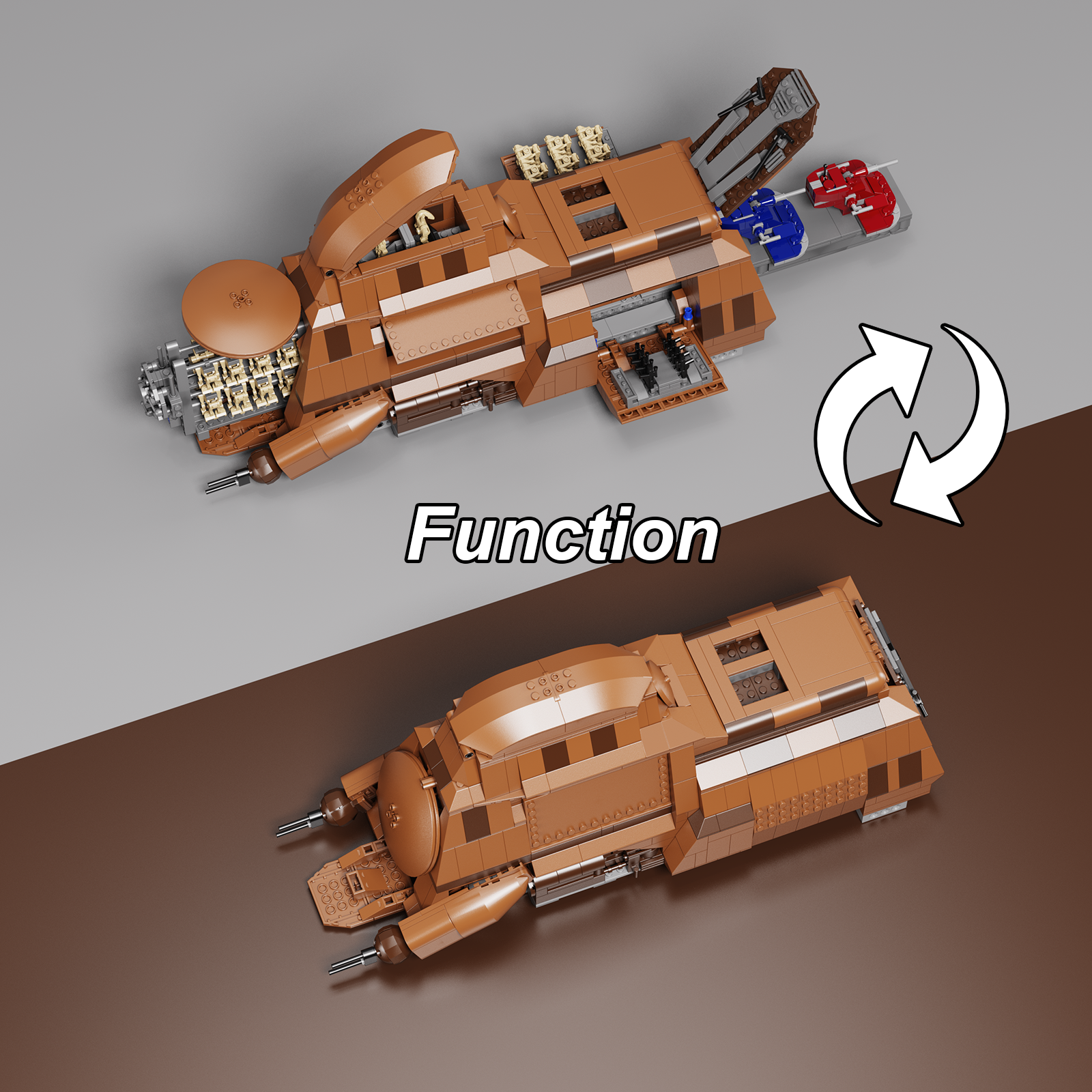MOC Factory 89104 Duck Troop Transport - MTT Model Bricks 7 - MOC FACTORY MOC Factory 89104 Duck Troop Transport - MTT Model Bricks - Image 7