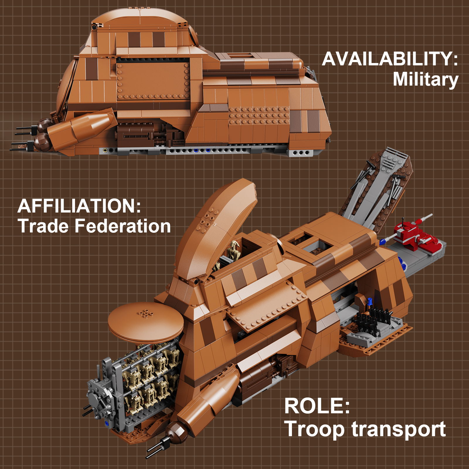 MOC Factory 89104 Duck Troop Transport - MTT Model Bricks 3 - MOC FACTORY MOC Factory 89104 Duck Troop Transport - MTT Model Bricks - Image 3