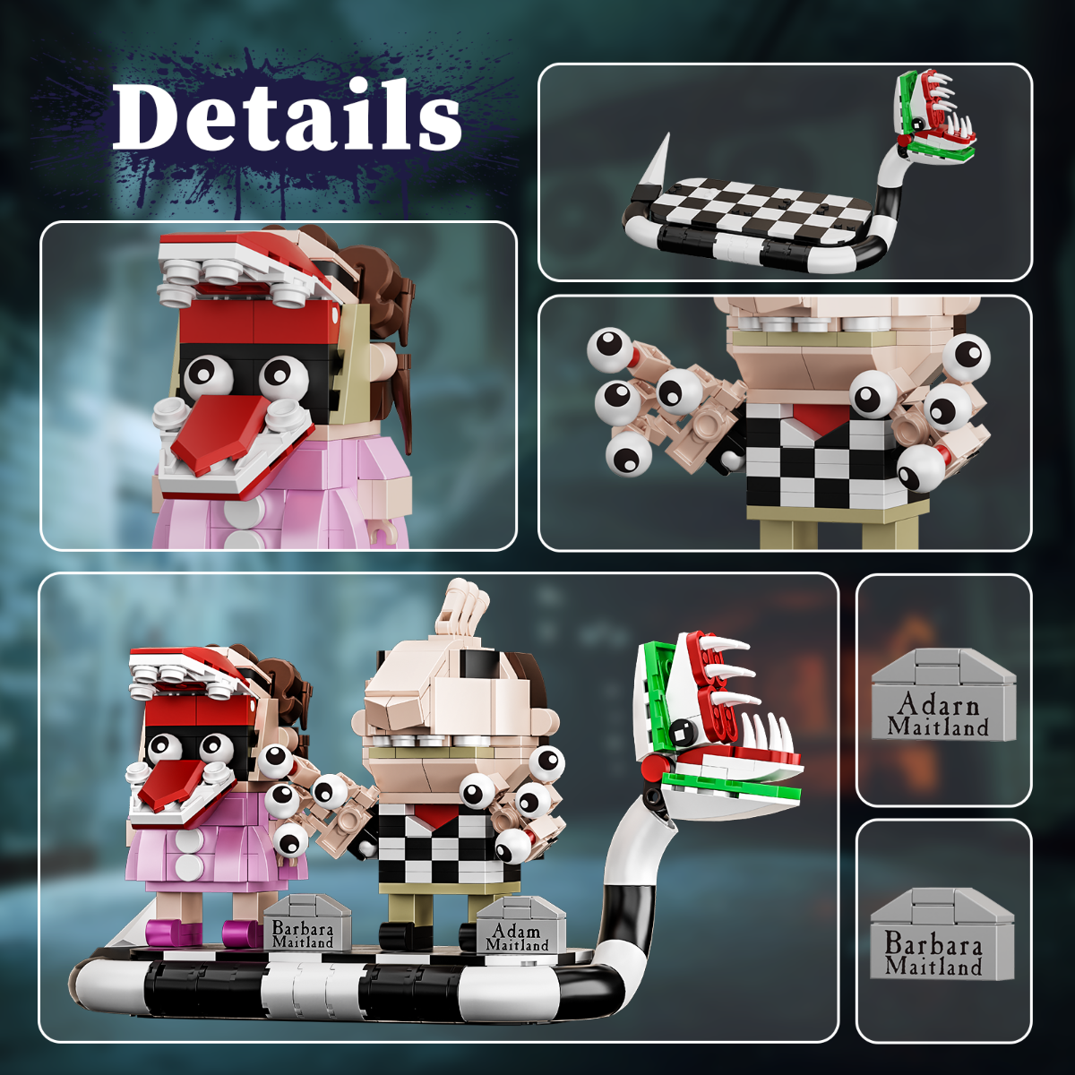 MOC Factory 89024 Beetlejuice Barbara Maitland and Adam Maitland Sandworm Model Bricks 4 - MOC FACTORY MOC Factory 89024 Beetlejuice Barbara Maitland and Adam Maitland Sandworm Model Bricks - Image 4