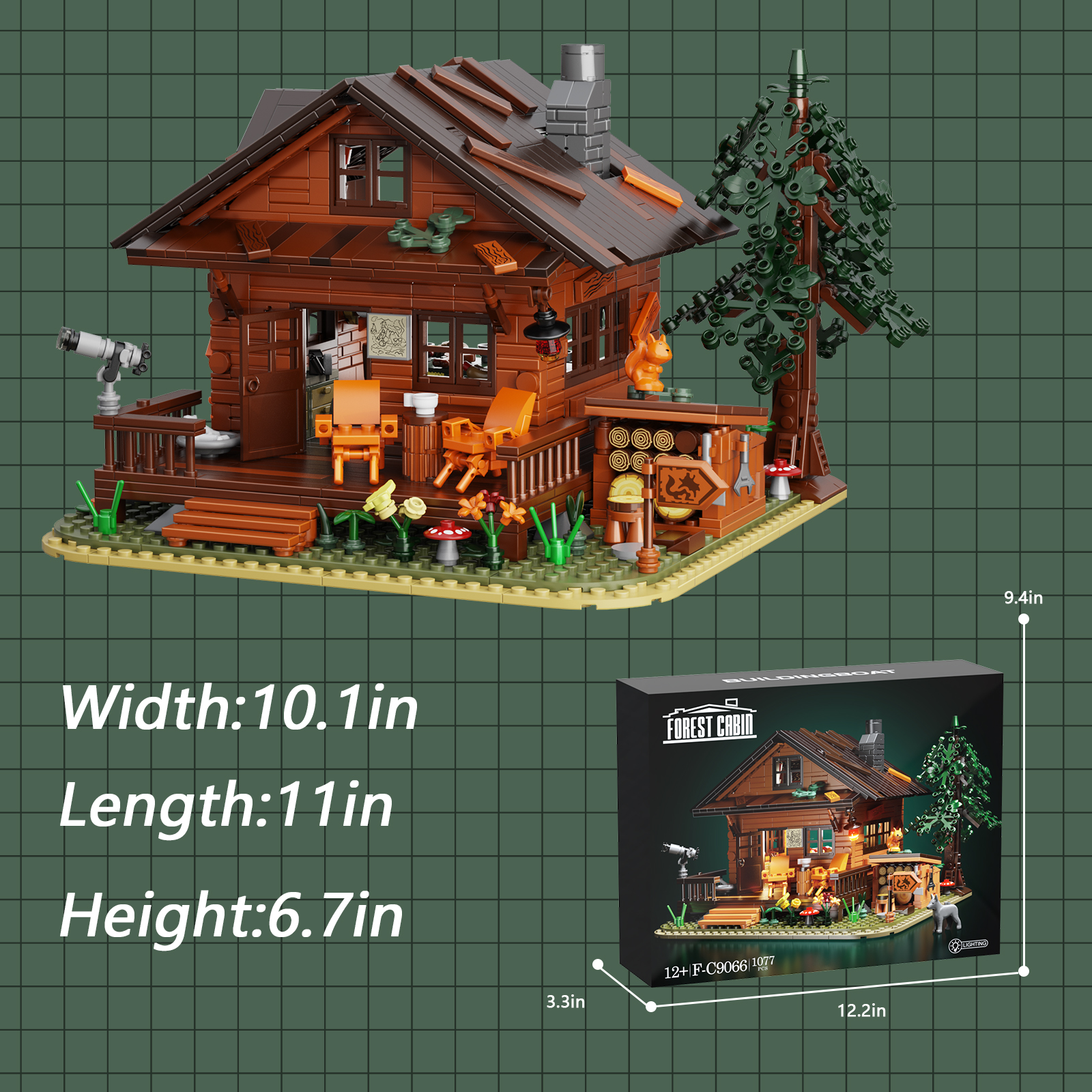 MOC Factory 89073 Forest Cabin Model Bricks 5 - MOC FACTORY MOC Factory 89073 Forest Cabin Model Bricks - Image 5