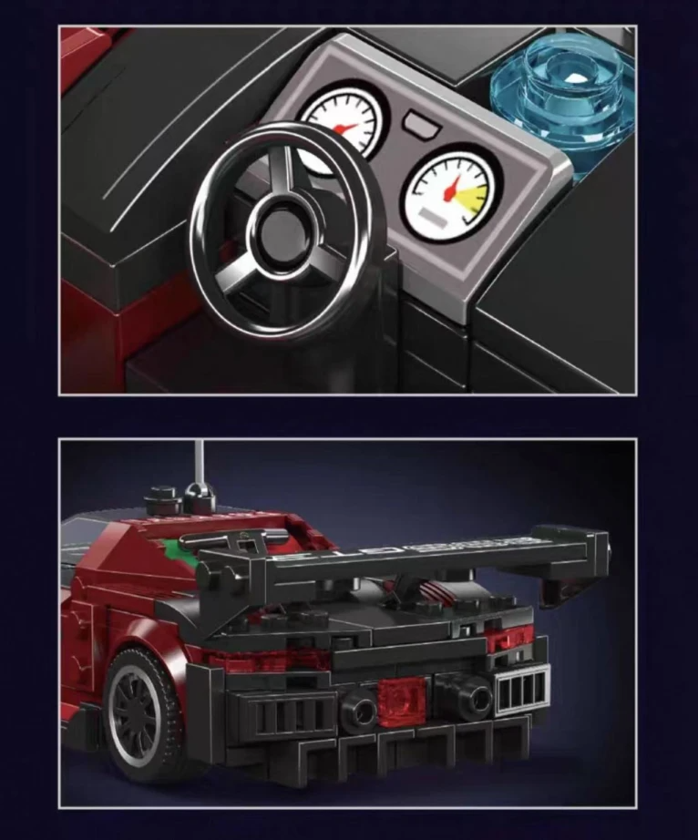 MOULD KING 27087 Ferrari 296 GT3 Model Bricks 2 - MOC FACTORY MOULD KING 27087 Ferrari 296 GT3 Model Bricks - Image 2