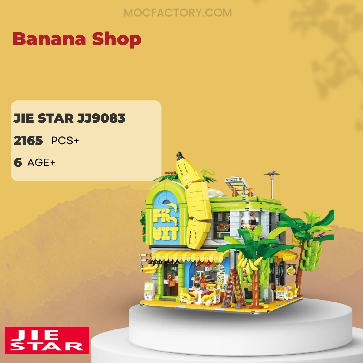 JIESTAR JJ9083 Banana Shop Model Bricks