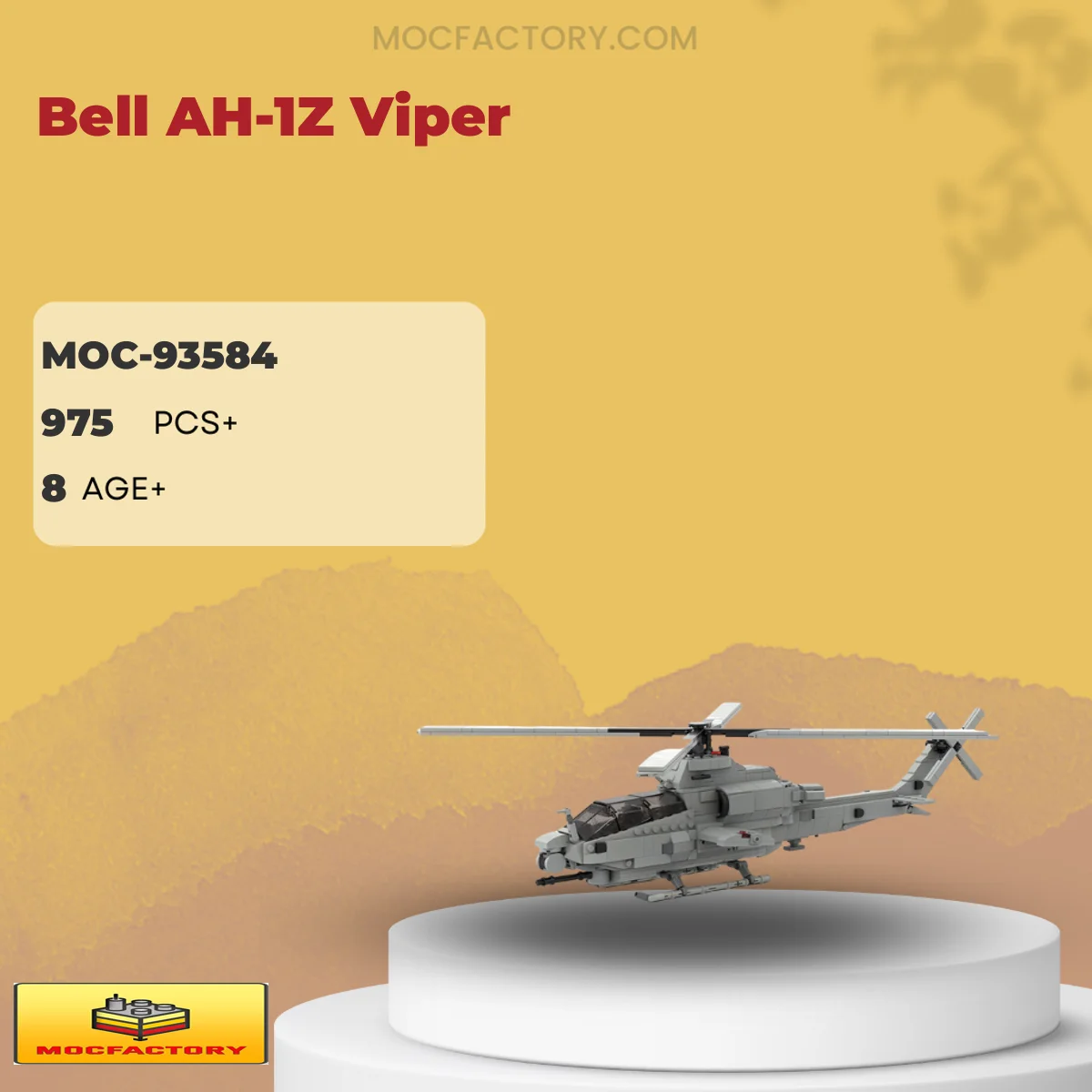 MOC Factory 93584 Bell AH-1Z Viper Model Bricks