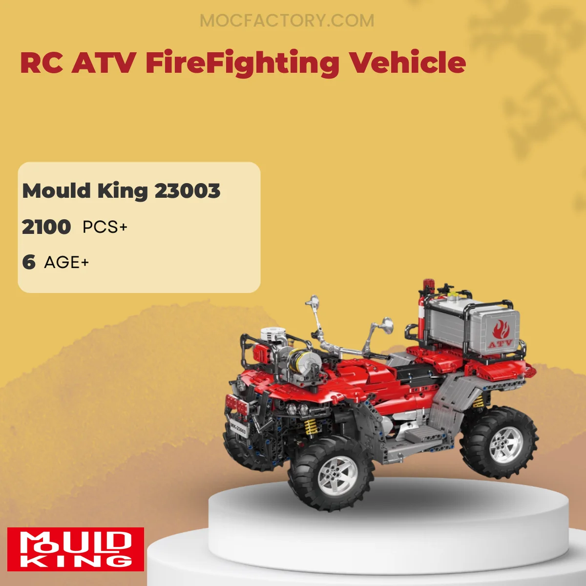 MOULD KING 23003 RC ATV FireFighting Vehicle Model Bricks