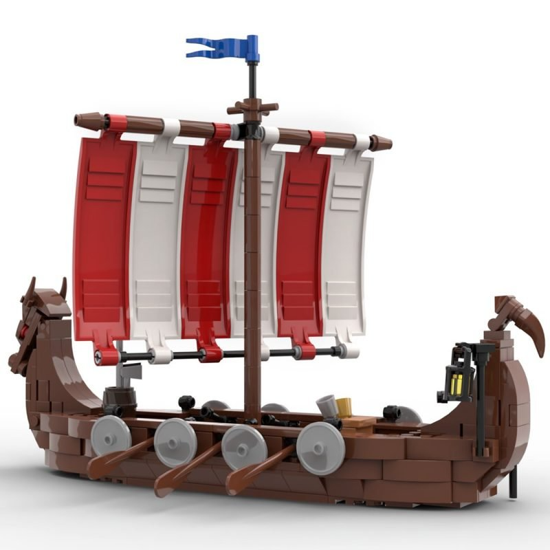 MOC Factory 98225 The Viking Longship Model Bricks 2 - MOC FACTORY MOC Factory 98225 The Viking Longship Model Bricks - Image 2