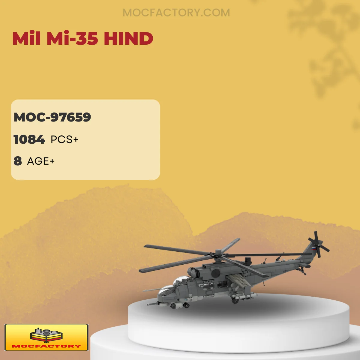 MOC Factory 97659 Mil Mi-35 HIND Model Bricks
