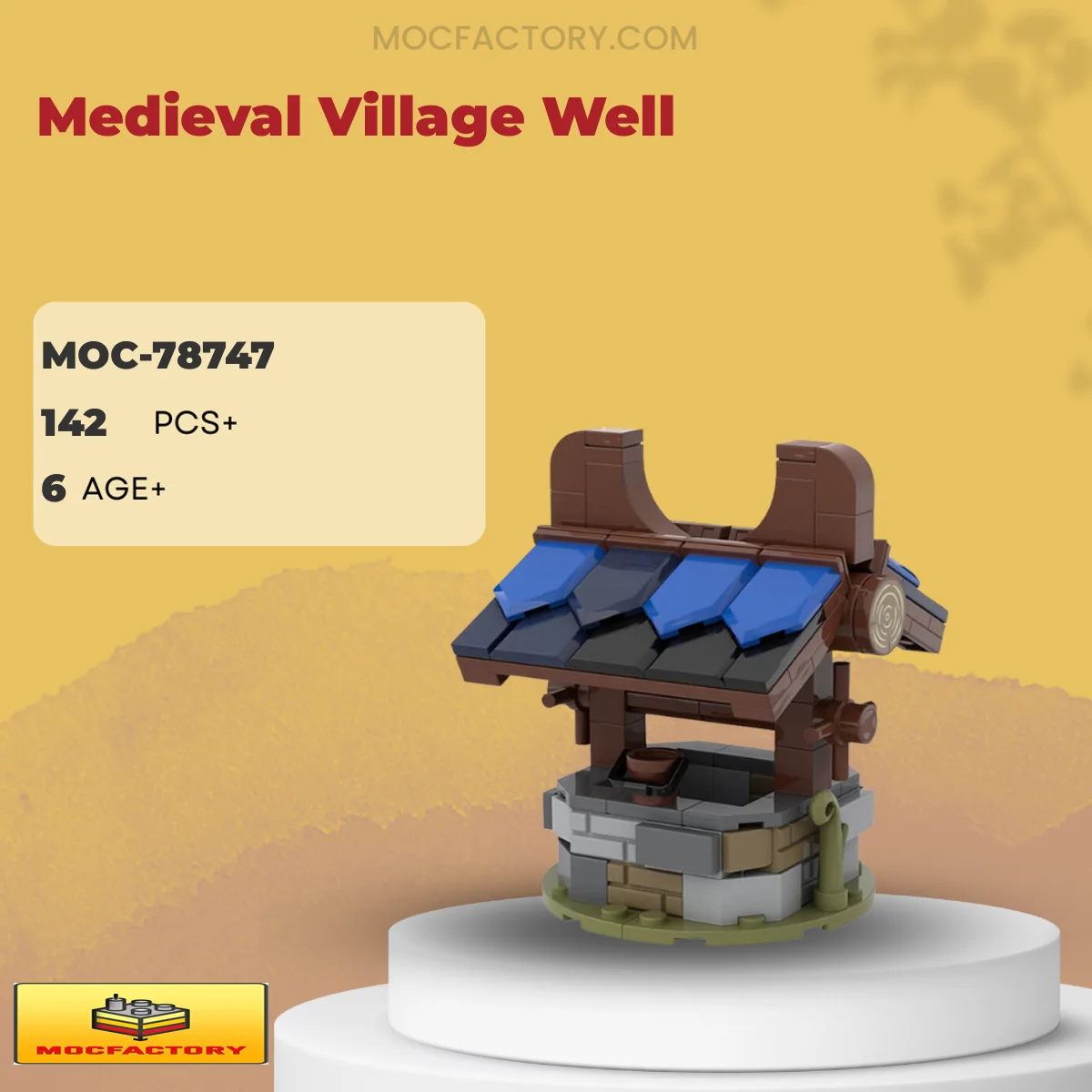 MOC Factory 78747 Medieval Village Well Model Bricks