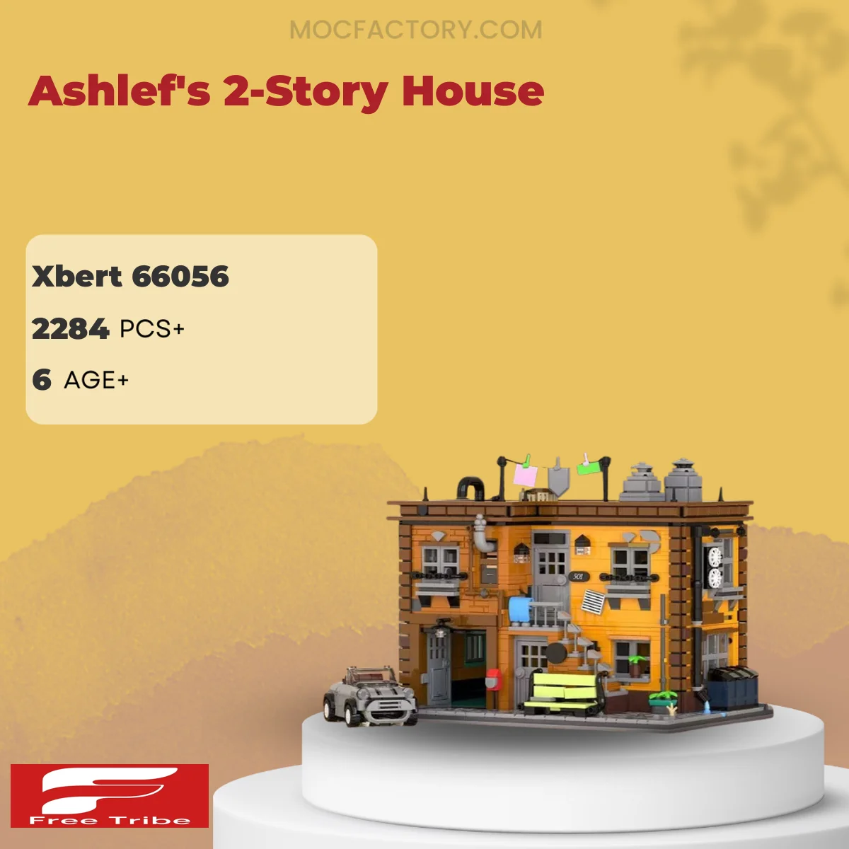Xbert 66056 Ashlef's 2-Story House Model Bricks