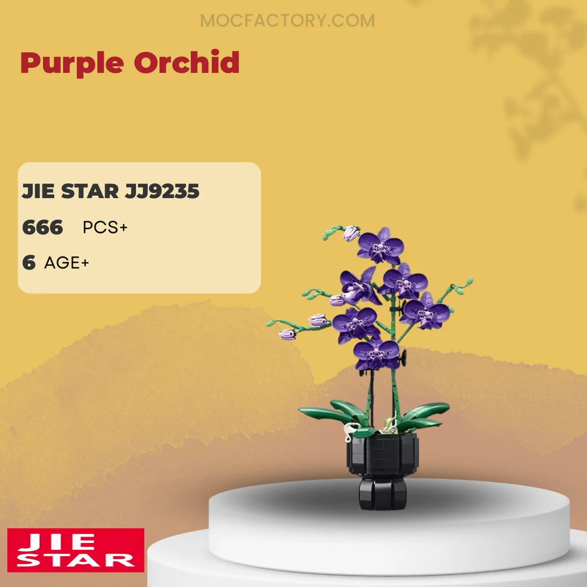JIESTAR JJ9235 Purple Orchid Model Bricks