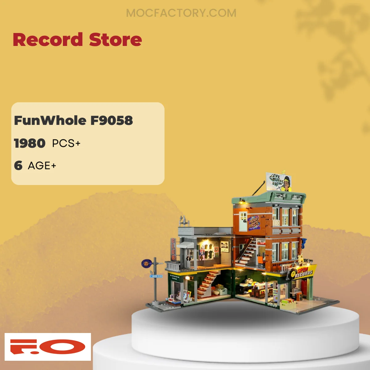 FunWhole F9058 Record Store Model Bricks